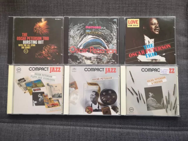 6 Oscar Peterson Jazz CD Albums - Job Lot - Bundle