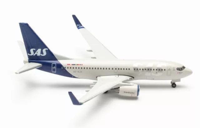 New! Herpa 536226 SAS Scandinavian Boeing 737-700, reg. SE-RJX 1:500 diecast