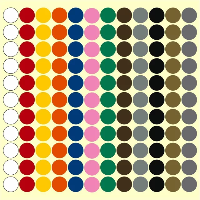 1160 Klebepunkte (einer Farbe)  5mm Kreis Punkt selbstklebend glänzend Aufkleber