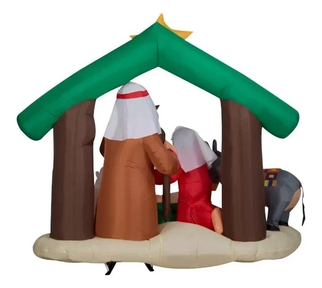 GEMMY AIRBLOWN INFLATABLE Holy Family Nativity Scene £37.64 PicClick UK