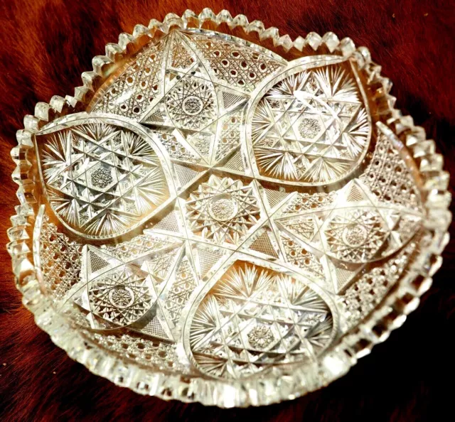 ABP American Brilliant Period Beautiful Cut Bowl Dish 8"