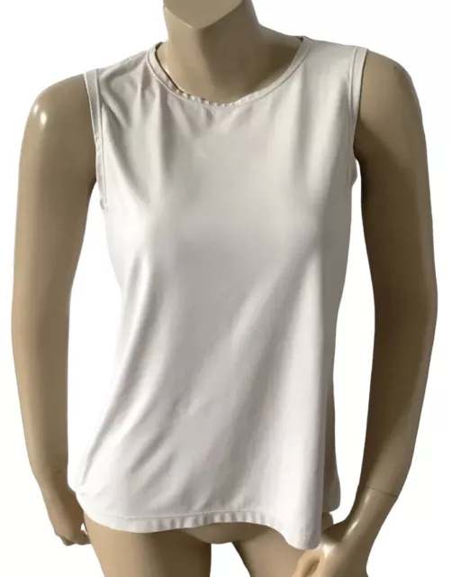 BAY STUDIO Career Womens Petite Size PM Beige Sleeveless Stretchy Tank Top Shirt