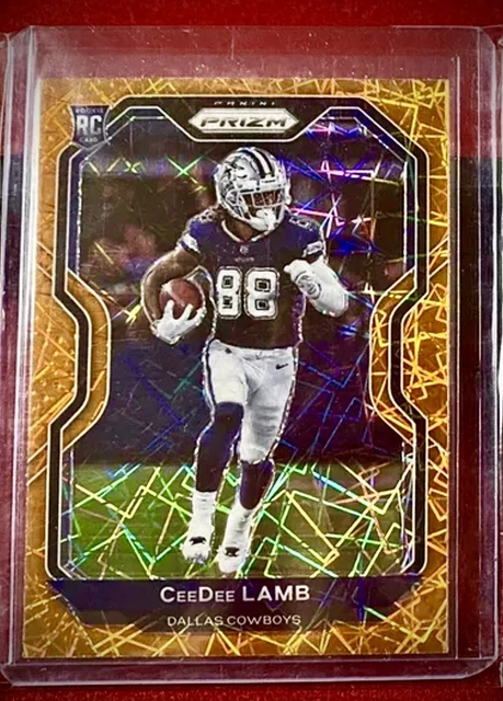 2020 Panini Prizm Ceedee Lamb Orange Disco Rc + 2020 Prestige Rc. Dallas Cowboys
