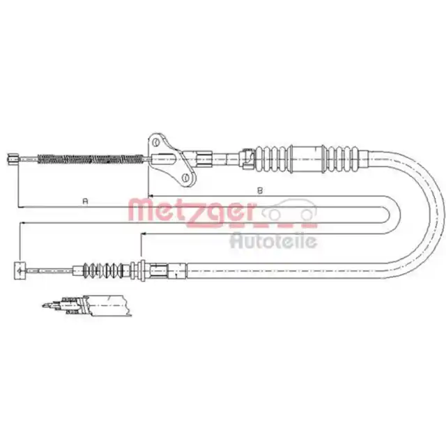 Metzger Cable de Freno de Mano Trasero Izquierdo para Opel Frontera