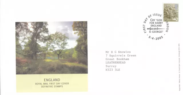 (101792) England 2p Definitive GB FDC London 2005