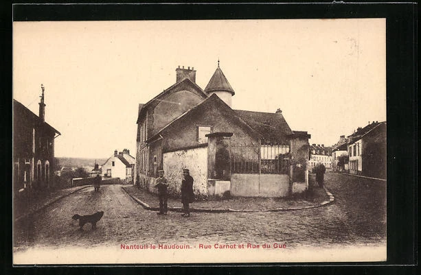 CPA Nanteuil-le-Haudouin, Rue Carnot et Rue du Gué