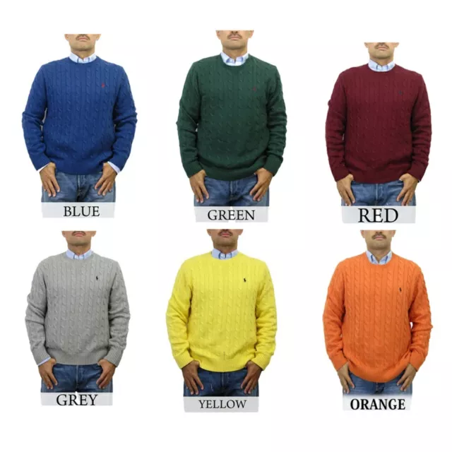 Polo Ralph Lauren Cotton Pullover Crew Cable Sweater - 5 colors -