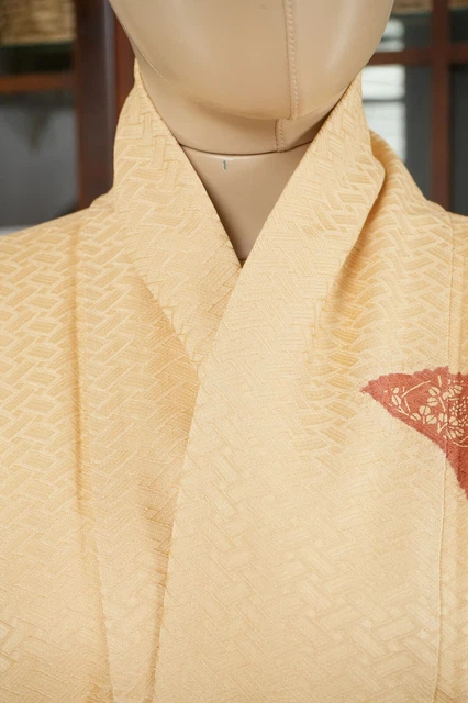 Dear Vanilla Japanese Silk Homongi Kimono Women's Authentic Japan Vintage Mint 3