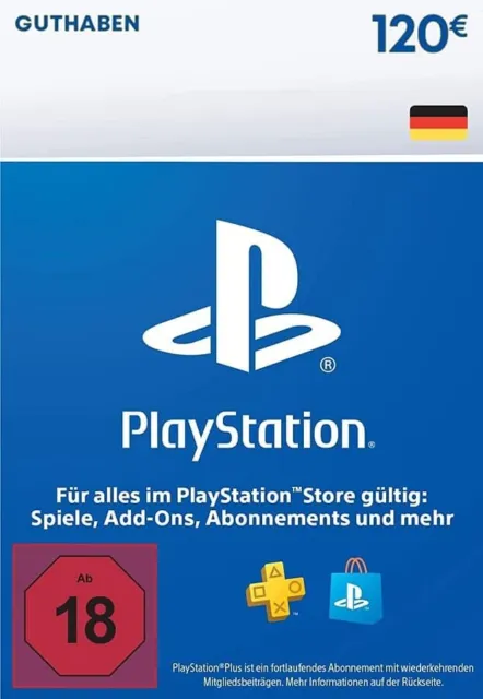 PlayStation Network Card 120 EUR Deutschland PSN Code Email