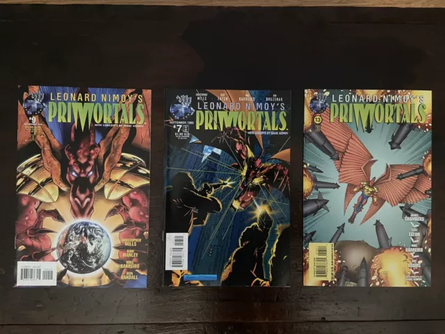 Leonard Nimoy's Primortals Origins #7, #9, and #13 Tekno Comix 1995 Comic Book