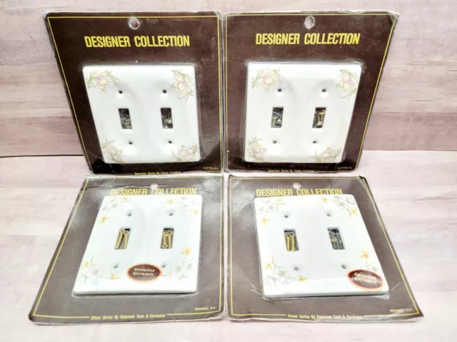 Vintage Sealed New Edmar Series Designer Collection Ceramic 2 Switch Cover Plate