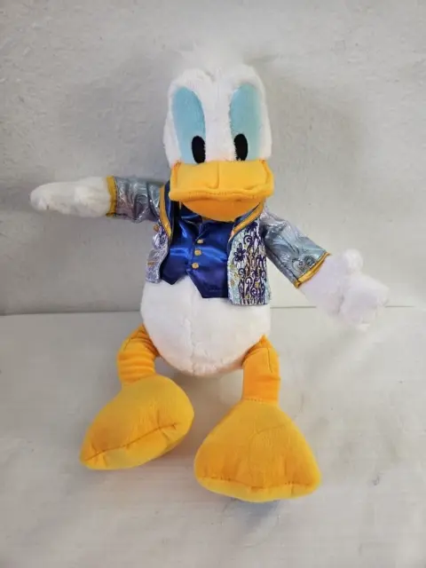 Walt Disney World 50th Anniversary Donald Duck Plush Stuffed Animal Blue Gold