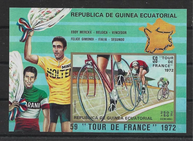 p888 ÄQUATORIALGUINEA/ Radfahren-Tour de France 1972 MiNr Block 73 **