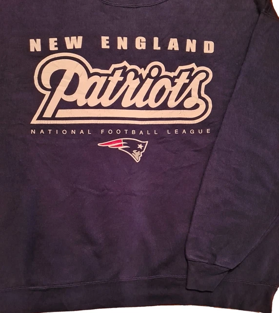 NFL Blue Sweatshirt Mens New England Patriots Size Medium- Vintage Clothing 2