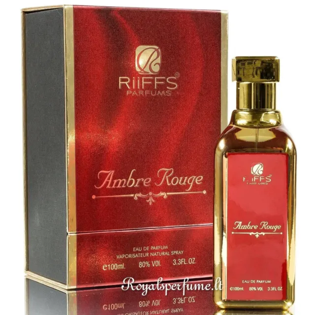 Ambre Rouge By RIIFFS Oriental Fragrance Arabic Perfume Water Unisex 100ml Spray