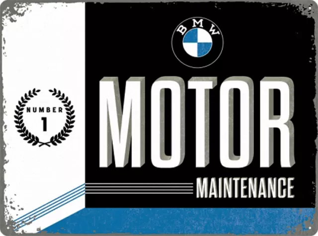 Schild 30 x 40 cm BMW Garage Werkstatt Händler Poster Dealer Service Motor *089