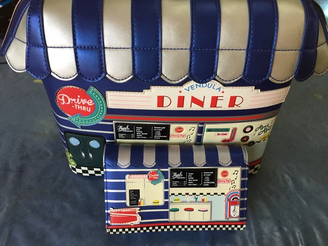 Sac Grab Bag Vendula London 'Little Sewing Shop' - Bleu Ciel, Similicuir Vegan - Neuf Avec Défaut Anse