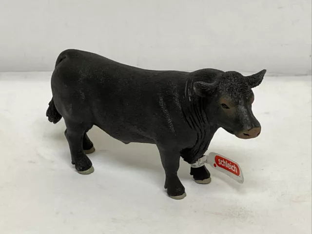 Schleich 13879 Black Angus Bull Collectable Farm Ranch Cattle Figurine