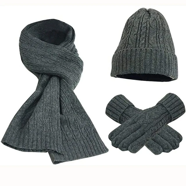 Conjunto de Bufandas Suaves y Gruesas  de Punto para Mujer Cálido Calentito