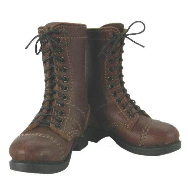 Bottes Cowboy 1/6 Battle Gear Toys 850 02 - Cuir Marron - Old Wild West 1920