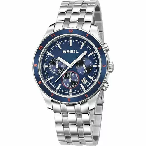 Orologio Uomo BREIL Cronografo Acciaio Movimento Seiko WR 100mt BLU TW1224