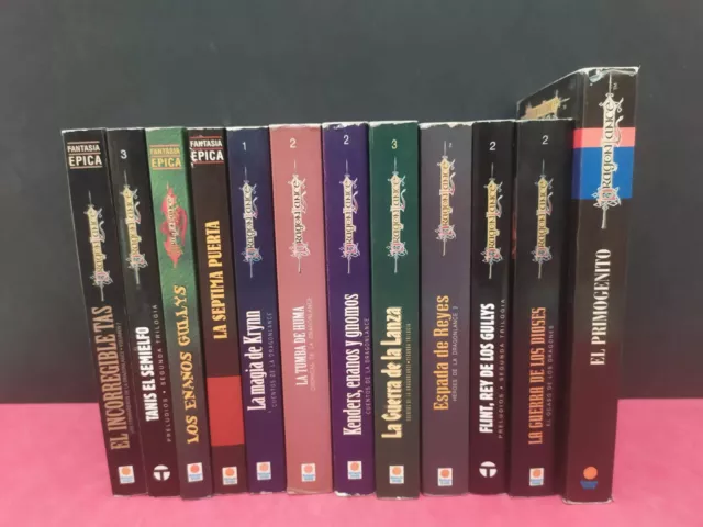 lote de 12 libros serie dragonlance dragon lance timun mas