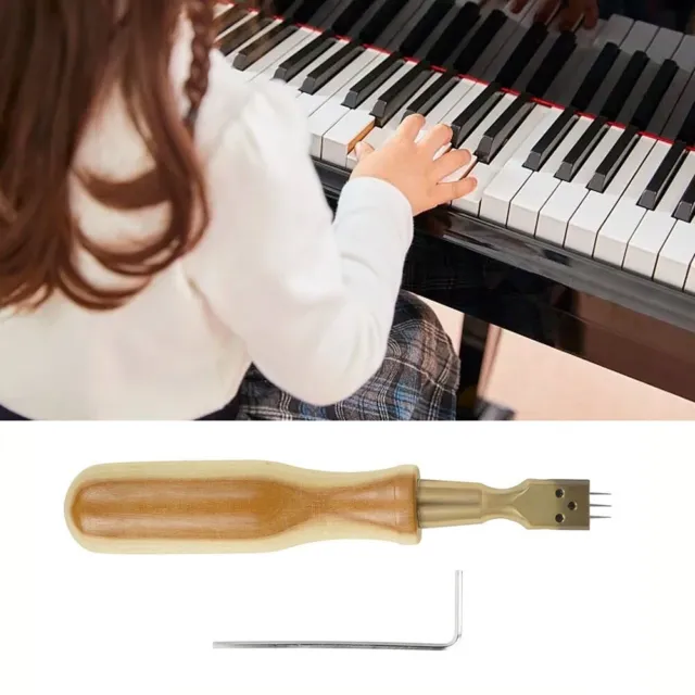 Outil de réglage pratique pour piano coude rétractable avec poignée en bois l