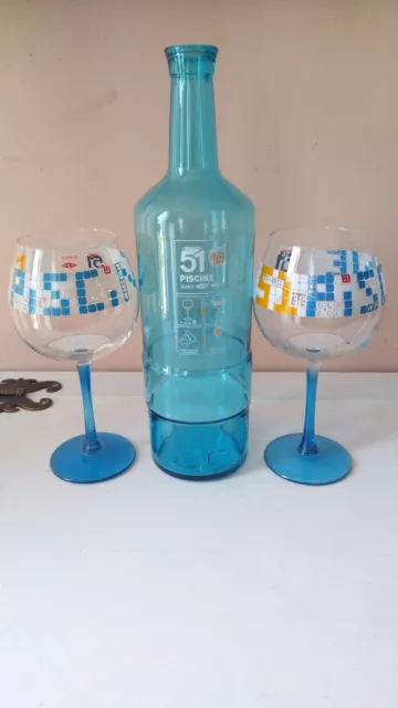 2 Verres Pastis 51 Piscine + Carafe