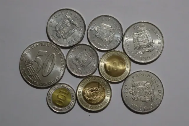 🧭 🇪🇨 Ecuador Old Coins Lot High Grade B53 #463 Wx20