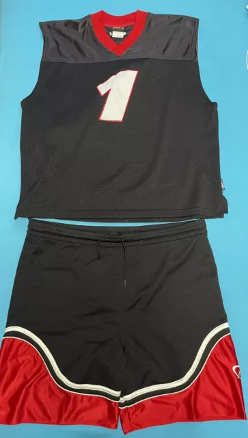 And1 Basketball Trikot Gr. XL + Hose Gr. M Set  Uniform Streetball schwarz