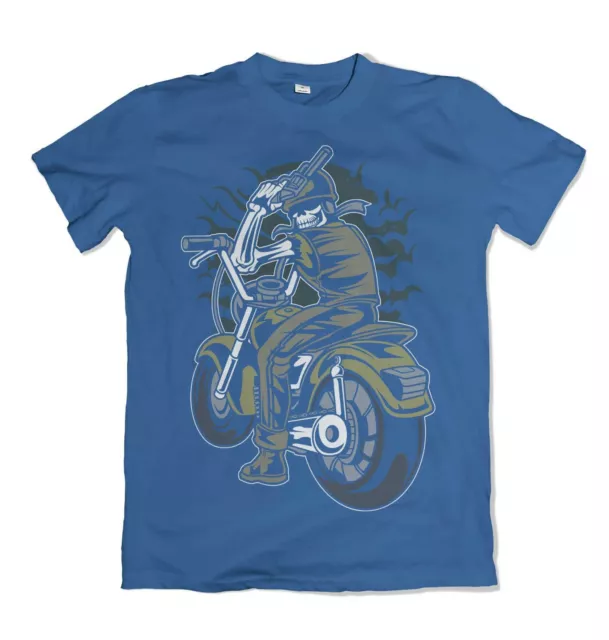Skull Rider t-shirt uomo moto garage meccanico moto biker S-3XL 5