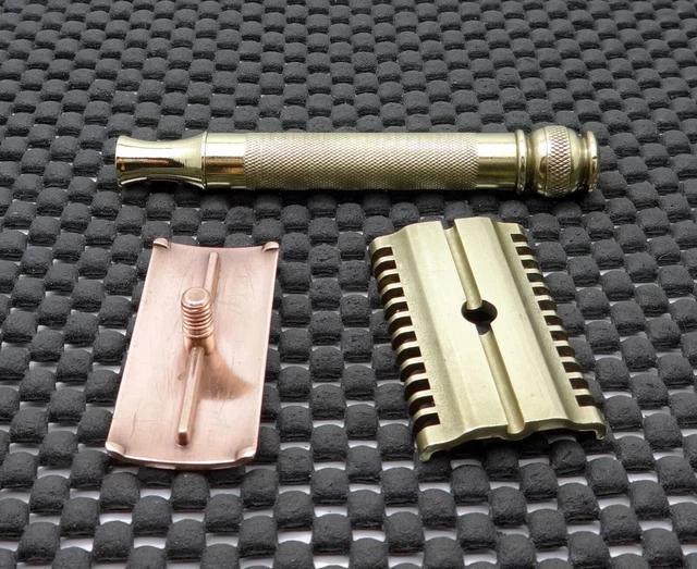 Vintage 1930's Gillette NEW Ball End DE Safety Razor 3 Piece Long Comb Clean! 4