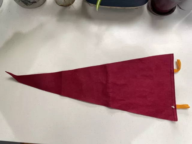 Large Vintage Red Felt PENNANT FLAG - YARRA VALLEY GRAMMAR Private School 2