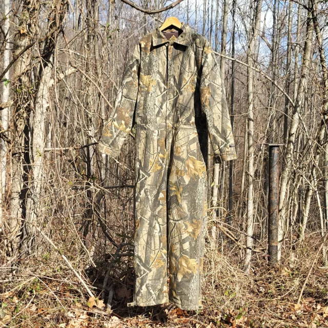 RealTree Pro Series Camo One Piece Suit Mens XL Full Zip Insulated Whitewater