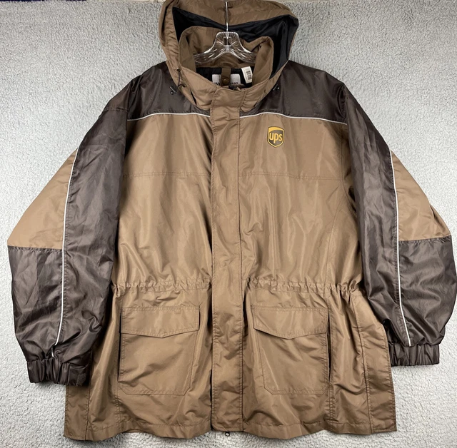 Wear Guard UPS Reflective Full Zip Uniform Rain Jacket Hoodie Men’s 3XL