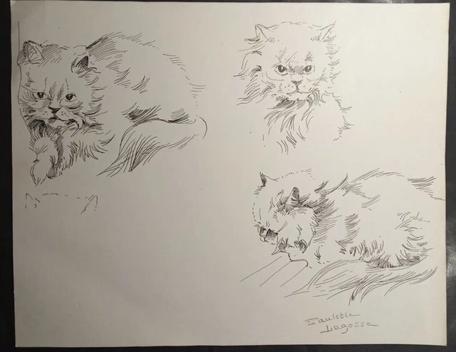 Le Chat Paulette Lagosse Stylo Sur Papier