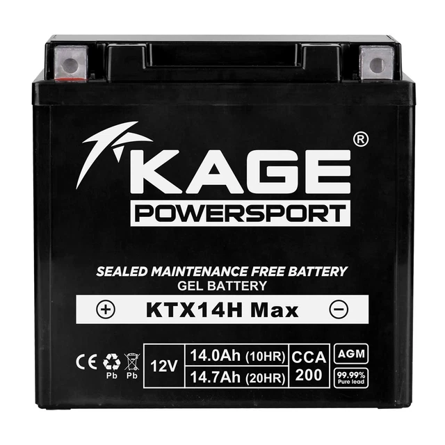 YUASA YTX14-BS 12V バッテリー 12.6Ah YTX14-BS UNIBAT AGM Batterie Aprilia BMW Buell Cagiva Gilera Honda