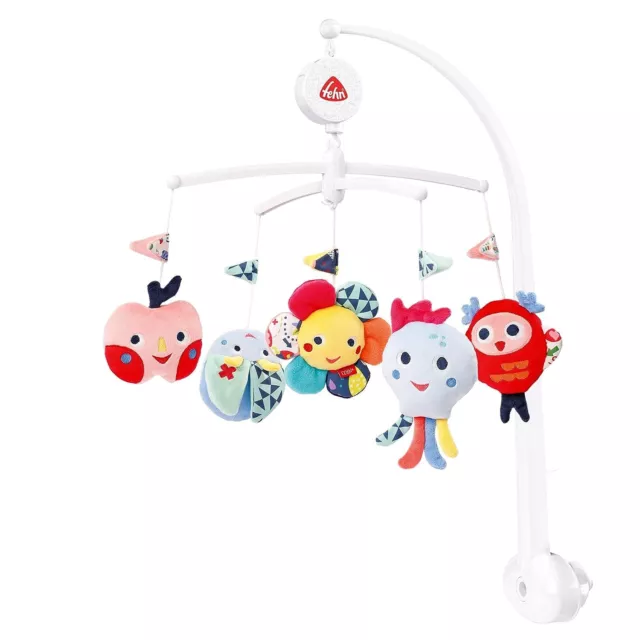 Fehn Musik Mobile COLOR Friends - Baby Einschlafhilfe Musikspielzeug Musikmobile