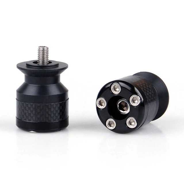 Universal Motorcycle CNC Carbon Fiber 8mm Swingarm Sliders Spools Black SA