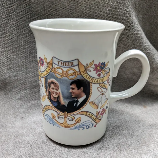 Prince Andrew & Sarah Ferguson Royalty Commemorative Marriage Mug Churchill 86'