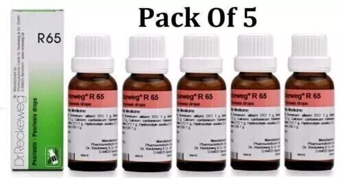 Dr.Reckeweg R65 Psoriasis Goutte (22ml) Paquet De 5 Homeoapthic Goutte - F/S