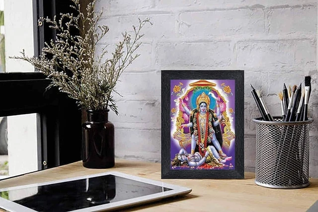 Decorazioni per la casa Tempio Dio Kali Mata Cornice per foto in legno -...