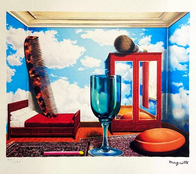 René Magritte Litografía 1986 (Marc Chagall Giacometti Salvador Dali Joan Mirò )