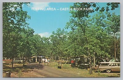 National & State Parks~Tenting Area Castle Rock Park~Vintage Postcard