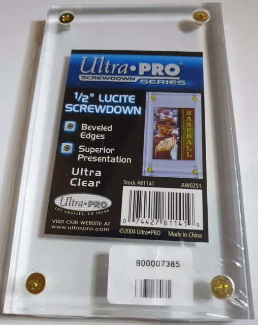Ultra Pro Thick 1/2" Inch Lucite Brik Screwdown Trading Card Display Protector