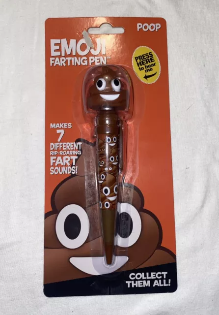 Emoji Poop Farting Pen - Makes 7 Funny Fart Sounds - The Funniest Fart pen