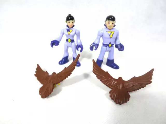 Imaginext ZAN and JAYNA Wonder Twins batman Action Figures DC Super Friends