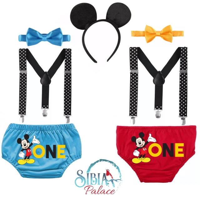 Mickey Mouse One Baby Boy Cake Smash Photoshoot Costume 1st Birthday Outfit Set