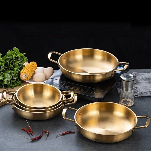 Hot Pot pentola kimchi stile coreano in acciaio inox pentola frutti di mare con doppio orecchio design