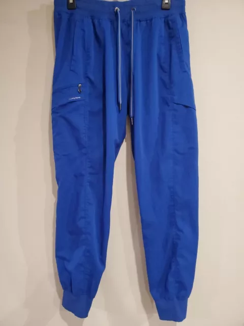 9244 Toby Healing Hands Jogger Scrub Pants Womens Size M Blue